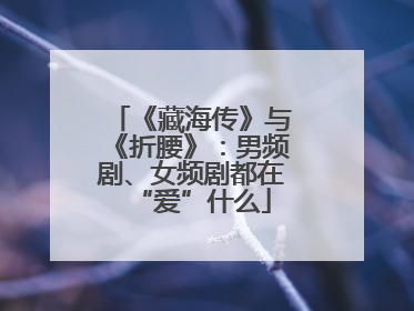 《藏海传》与《折腰》：男频剧、女频剧都在“爱”什么