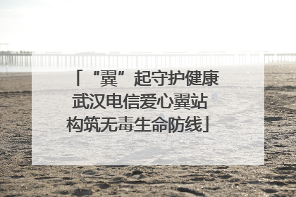 “翼”起守护健康 武汉电信爱心翼站构筑无毒生命防线