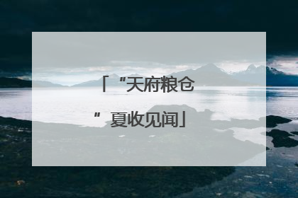 “天府粮仓”夏收见闻