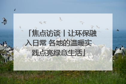 焦点访谈丨让环保融入日常 各地的温暖实践点亮绿意生活