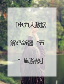 电力大数据解码新疆“五一”旅游热