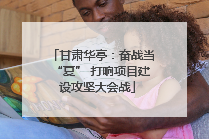 甘肃华亭：奋战当“夏” 打响项目建设攻坚大会战