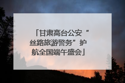 甘肃高台公安“丝路旅游警务”护航全国端午盛会