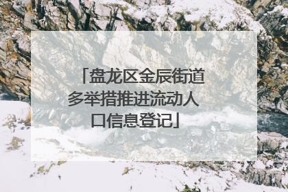 盘龙区金辰街道多举措推进流动人口信息登记