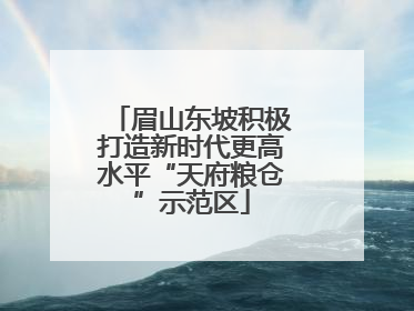 眉山东坡积极打造新时代更高水平“天府粮仓”示范区
