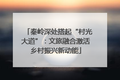 秦岭深处搭起“村光大道”：文旅融合激活乡村振兴新动能