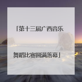 第十三届广西音乐舞蹈比赛圆满落幕