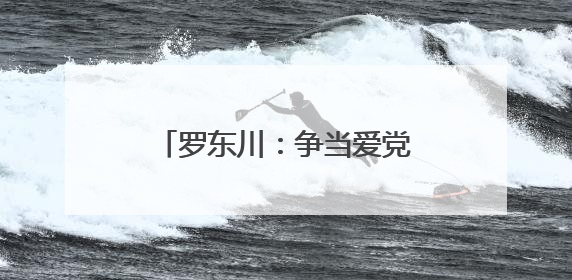 罗东川：争当爱党爱国勤奋好学全面发展的新时代好少年