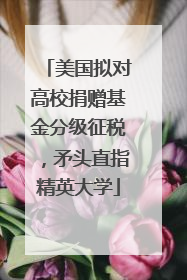 美国拟对高校捐赠基金分级征税，矛头直指精英大学