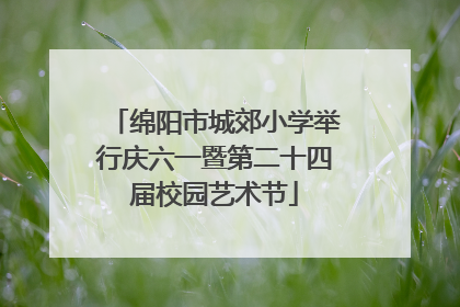绵阳市城郊小学举行庆六一暨第二十四届校园艺术节