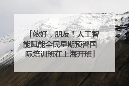 侬好，朋友！人工智能赋能全民早期预警国际培训班在上海开班