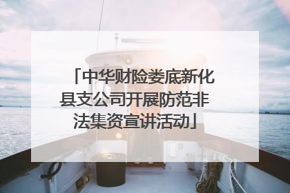 中华财险娄底新化县支公司开展防范非法集资宣讲活动