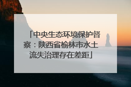 中央生态环境保护督察：陕西省榆林市水土流失治理存在差距