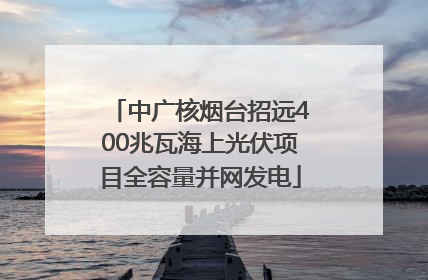 中广核烟台招远400兆瓦海上光伏项目全容量并网发电