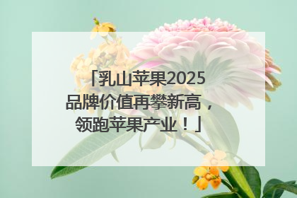 乳山苹果2025品牌价值再攀新高，领跑苹果产业！