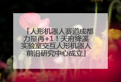 人形机器人赛道成都力量再+1！天府绛溪实验室交互人形机器人前沿研究中心成立