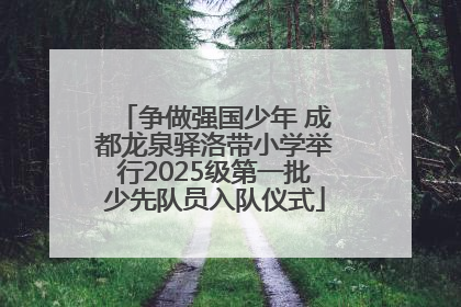 争做强国少年 成都龙泉驿洛带小学举行2025级第一批少先队员入队仪式