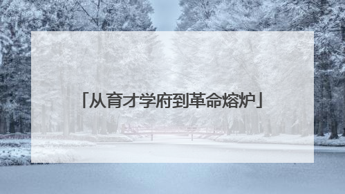 从育才学府到革命熔炉