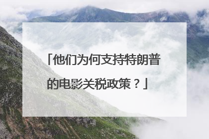 他们为何支持特朗普的电影关税政策？