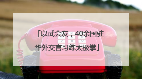 以武会友，40余国驻华外交官习练太极拳