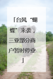 台风“蝴蝶”来袭，三亚部分商户暂时停业