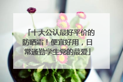 十大公认最好平价的防晒霜！便宜好用，日常通勤学生党的蕞爱