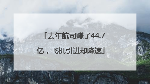 去年航司赚了44.7亿，飞机引进却降速
