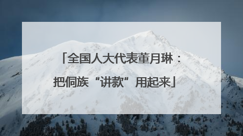 全国人大代表董月琳：把侗族“讲款”用起来