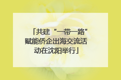 共建“一带一路”赋能侨企出海交流活动在沈阳举行