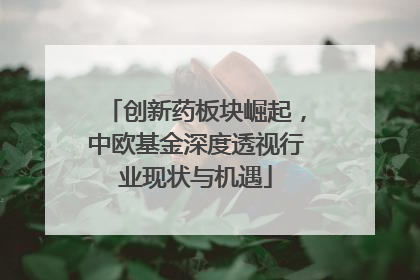 创新药板块崛起，中欧基金深度透视行业现状与机遇