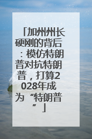 加州州长硬刚的背后：模仿特朗普对抗特朗普，打算2028年成为“特朗普”