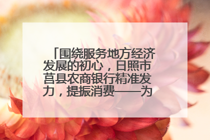 围绕服务地方经济发展的初心，日照市莒县农商银行精准发力，提振消费——为文旅注入金融动能