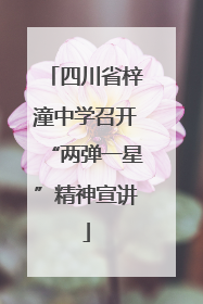 四川省梓潼中学召开“两弹一星”精神宣讲