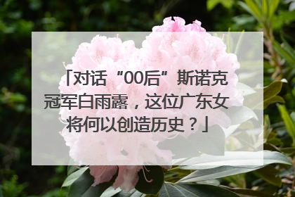 对话“00后”斯诺克冠军白雨露，这位广东女将何以创造历史？