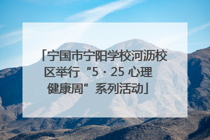 宁国市宁阳学校河沥校区举行“5・25 心理健康周”系列活动