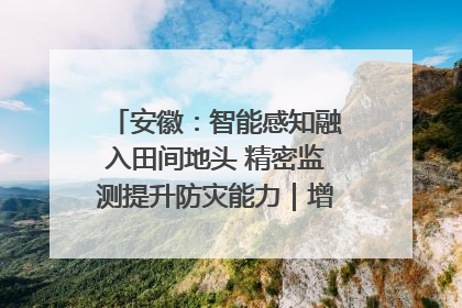 安徽：智能感知融入田间地头 精密监测提升防灾能力｜增发国债气象项目落地见效系列报道