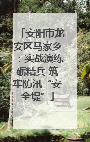 安阳市龙安区马家乡：实战演练砺精兵 筑牢防汛“安全堤”