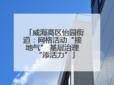 威海高区怡园街道：网格活动“接地气” 基层治理“添活力”
