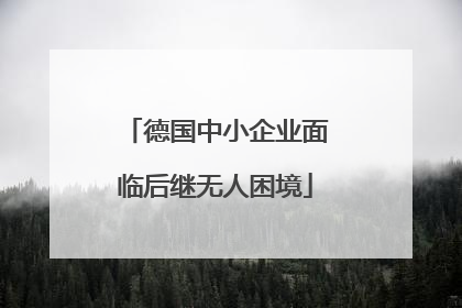 德国中小企业面临后继无人困境