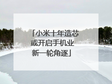 小米十年造芯 或开启手机业新一轮角逐