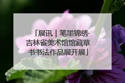 展讯｜笔墨锦绣·吉林省美术馆馆藏草书书法作品展开展