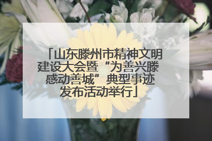 山东滕州市精神文明建设大会暨“为善兴滕 感动善城”典型事迹发布活动举行