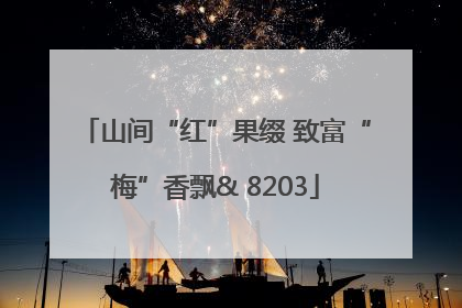 山间“红”果缀 致富“梅”香飘& 8203