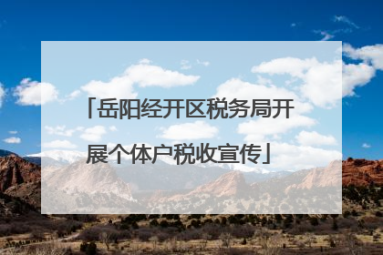 岳阳经开区税务局开展个体户税收宣传