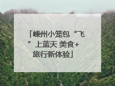 嵊州小笼包“飞”上蓝天 美食+旅行新体验