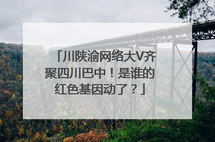 川陕渝网络大V齐聚四川巴中！是谁的红色基因动了？