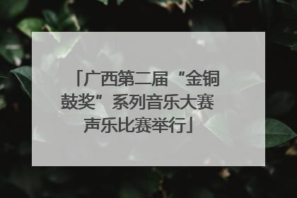 广西第二届“金铜鼓奖”系列音乐大赛声乐比赛举行