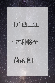 广西三江：芒种将至荷花艳