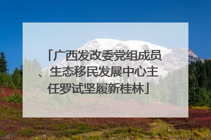 广西发改委党组成员、生态移民发展中心主任罗试坚履新桂林