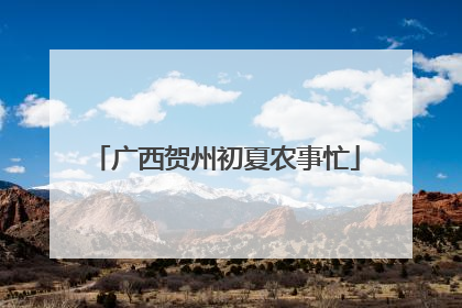 广西贺州初夏农事忙